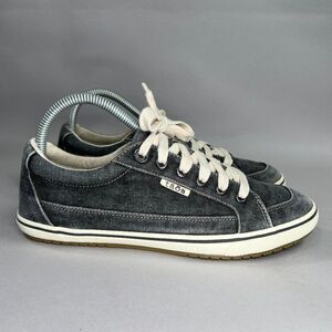 Taos Women's Size 8.5 Gray Canvas‎ Moc Star Low Top Sneakers